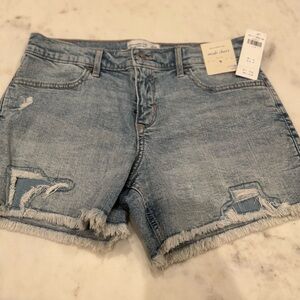 Abercrombie Kids Distressed Blue Jean Shorts -NWT